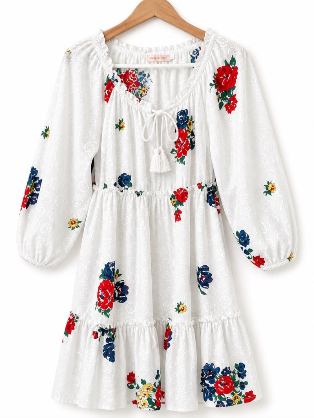 Tory Burch embroidered English‎ tea rose cover-up dress white S